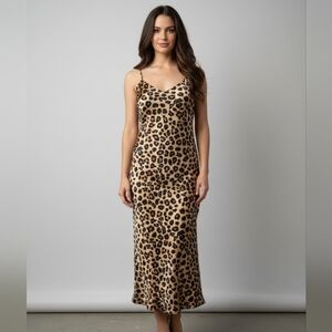 Gibson Latimer Leopard Print Maxi Dress